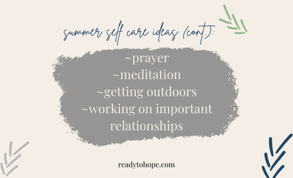 Summer Self Care Tips for Teens Ready to Hope