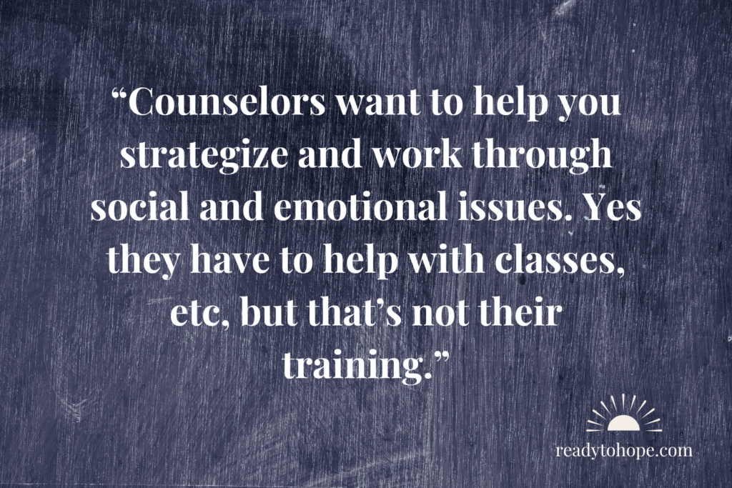 How your school counselor can support you