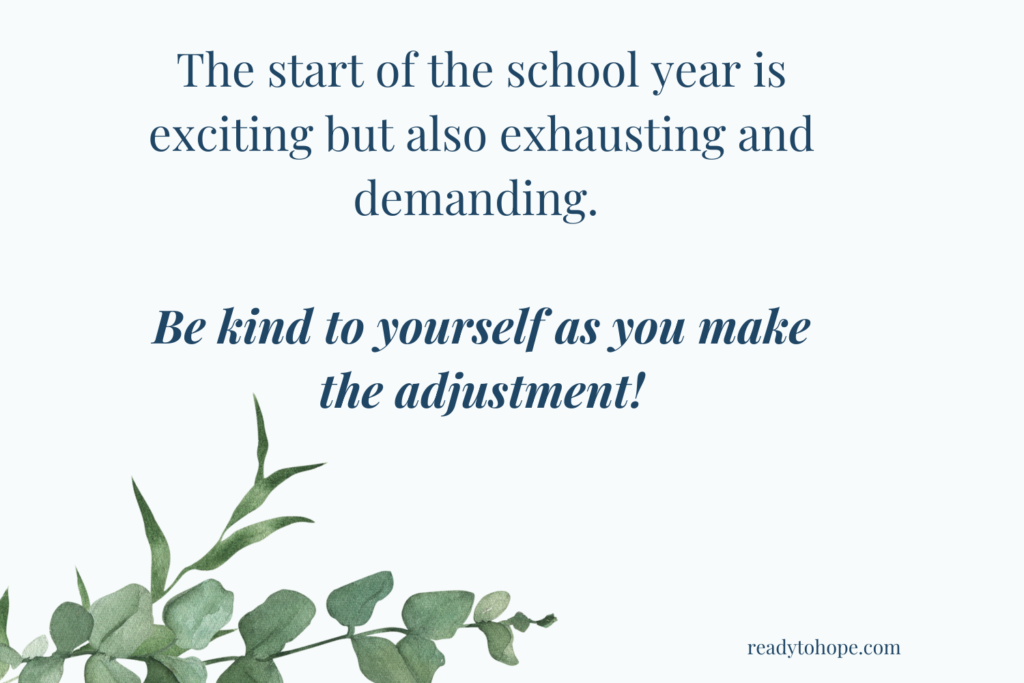 Academic stress of adjusting to a new school year