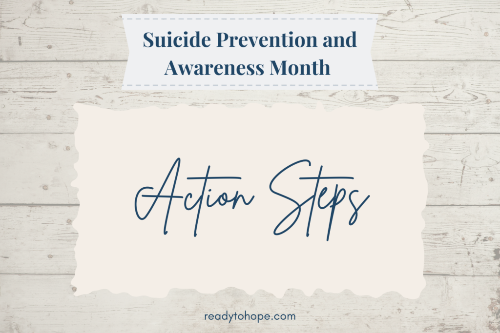 Suicide Prevention and Awareness Month Action Steps