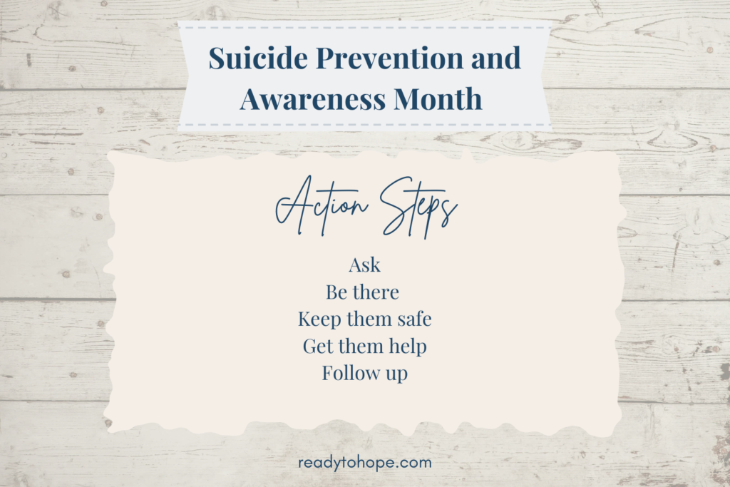 Suicide Prevention and Awareness Month Action Steps