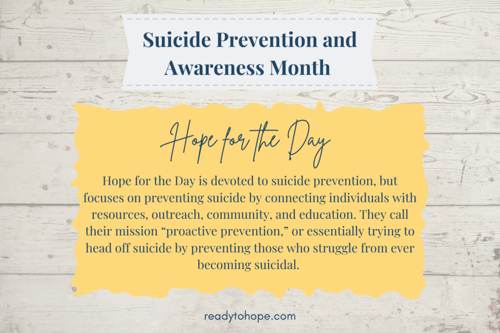 Suicide Prevention and Awareness Hope for the Journey