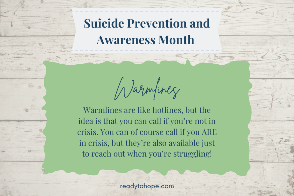 Suicide Prevention and Awareness Month Resources