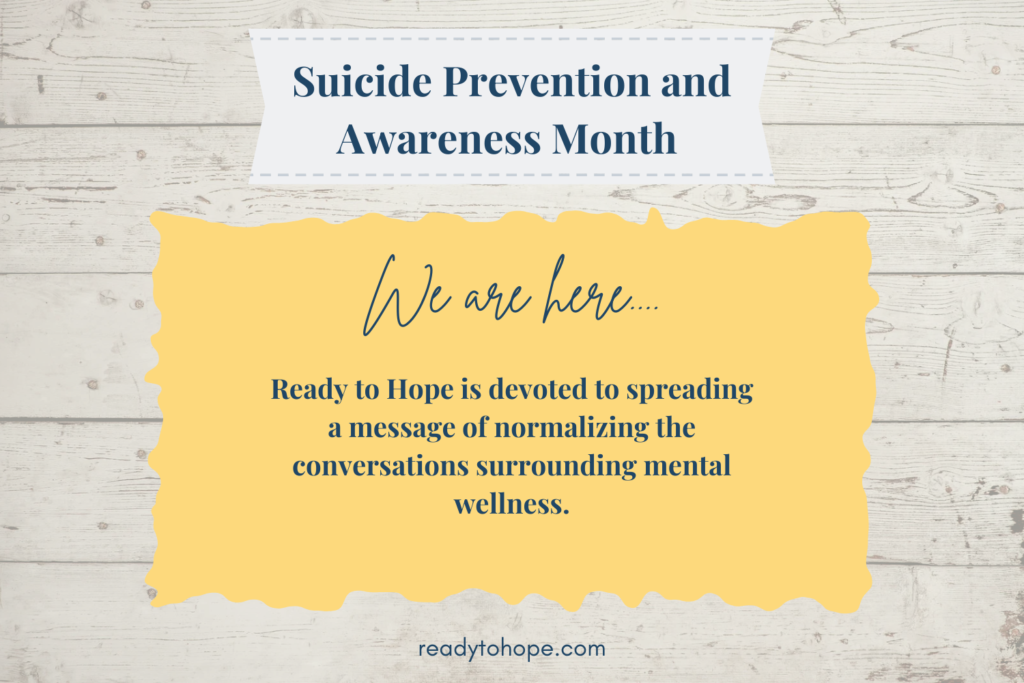 Suicide Prevention and Awareness Hope for the Journey