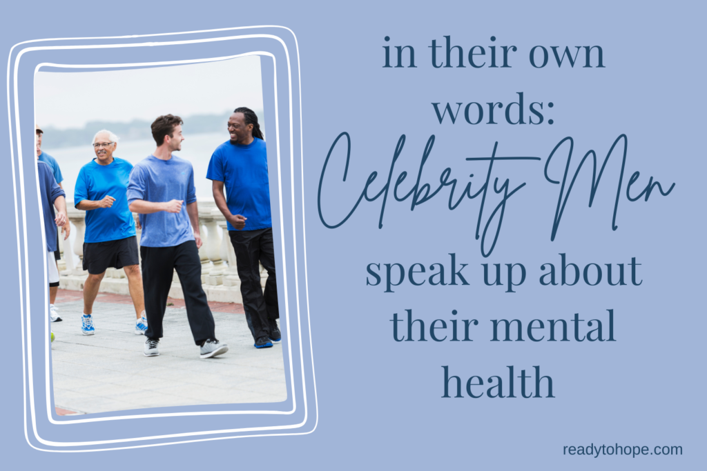 A blue background with mustaches and the words " men 's mental health awareness month : movember !"