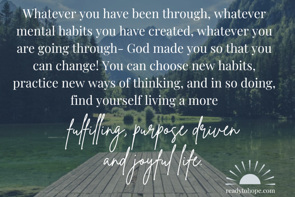 Practicing capturing our thoughts and continually renewing our minds
